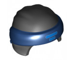 Minifigure, Headgear Ninjago Wrap Type 3 with Dark Blue Bandana and Knot and Blue Asian Symbol Pattern