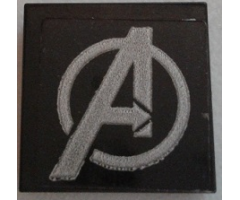 Tile 2 x 2 with Silver Avengers Logo Pattern (Sticker) - Set 76030