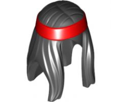 Minifigure, Hair Long with Red Headband Pattern