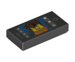 Tile 1 x 2 with Cell Phone / Smartphone Screen and Jay Walker Selfie Pattern