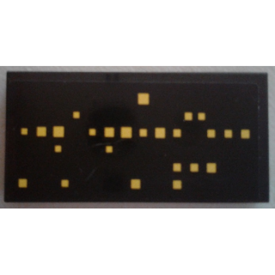 Tile 2 x 4 with Yellow Squares (Windows) Pattern 1 (Sticker) - Set 9515