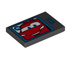 Tile 2 x 3 with Lightning McQueen Video Phone Call Pattern