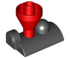 Duplo, Train Steam Engine Funnel Top, Red Top