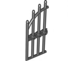 Door 1 x 4 x 9 Arched Gate with Bars and Three Studs
