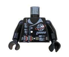 Torso Alpha Team Logo, Utility Belt and Pouches Pattern / Black Arms / Black Hands