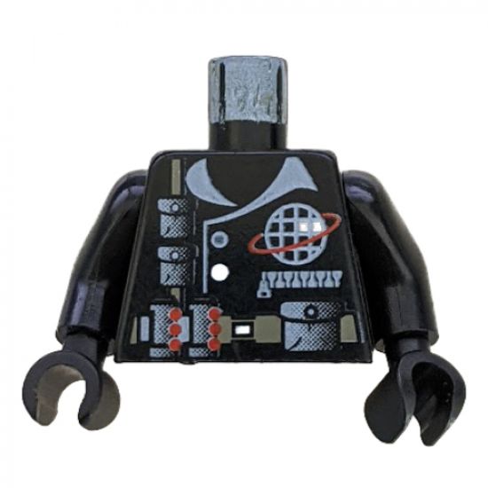 Torso Alpha Team Logo, Utility Belt and Pouches Pattern / Black Arms / Black Hands