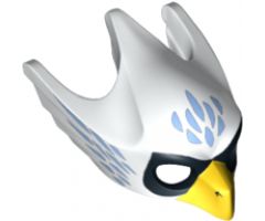 Minifigure, Headgear Mask Bird (Eagle) with Yellow Beak, Medium Blue Feathers and Black Eye Circles Pattern
