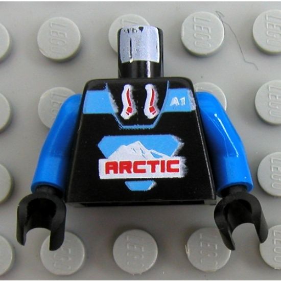 Torso Arctic Logo Large and 'A1' Pattern / Blue Arms / Black Hands