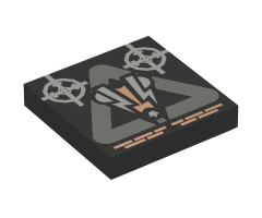 Tile 2 x 2 with Insectoid Logo in Triangle Pattern