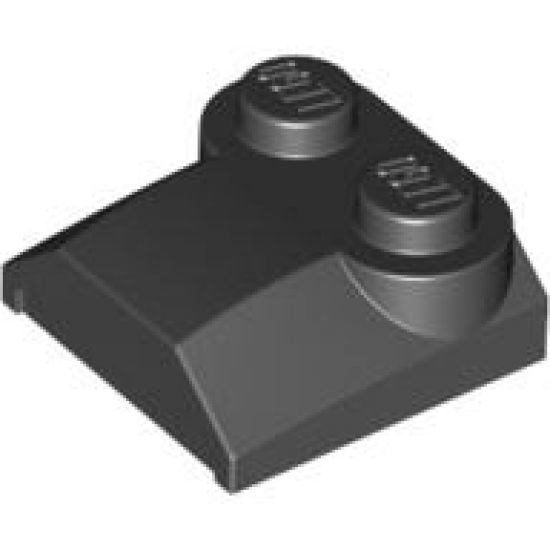 Slope, Curved 2 x 2 x 2/3 with Two Studs and Curved Sides, Lip End