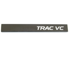 Tile 1 x 8 with White 'TRAC VC' on Black Background Pattern Model Left Side (Sticker) - Set 42054
