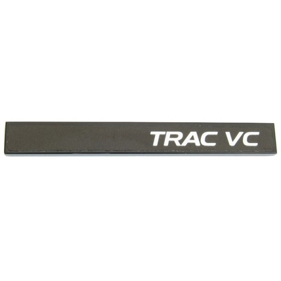 Tile 1 x 8 with White 'TRAC VC' on Black Background Pattern Model Left Side (Sticker) - Set 42054