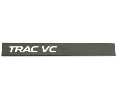 Tile 1 x 8 with White 'TRAC VC' on Black Background Pattern Model Right Side (Sticker) - Set 42054