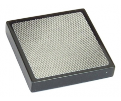 Tile 2 x 2 with Silver Vehicle Mirror Rounded Corners Pattern (Sticker) - Set 42030 (Dots the same size)