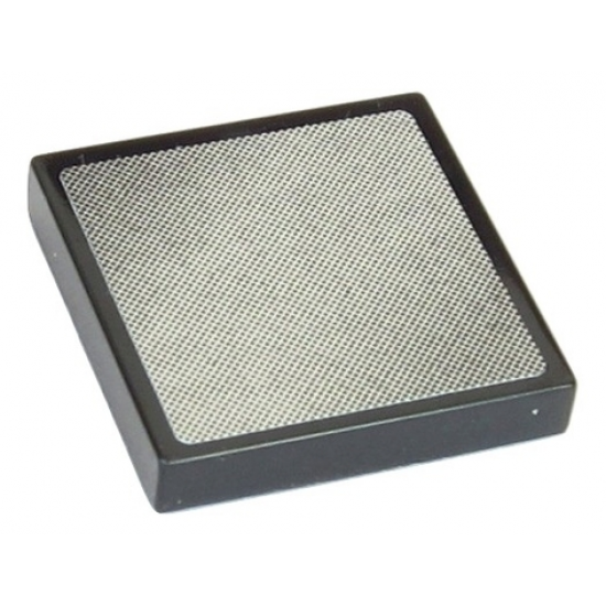 Tile 2 x 2 with Silver Vehicle Mirror Rounded Corners Pattern (Sticker) - Set 42030 (Dots the same size)