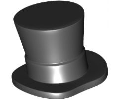 Minifigure, Headgear Accessory Top Hat with Pin Attachment