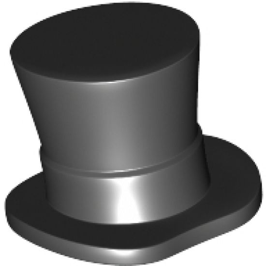 Minifigure, Headgear Accessory Top Hat with Pin Attachment