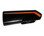 Technic, Panel Fairing #22 Very Small Smooth, Side A with Orange Stripe on Black Background Pattern (Sticker) - Set 42038