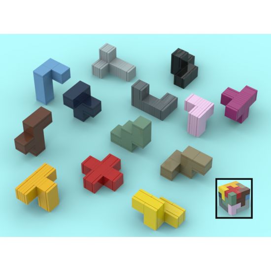 Cube Puzzle Advanced 4x4x4 / Next Level / Soma Bedlam Würfel