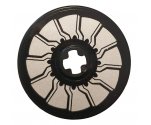 Technic, Disk 3 x 3 with Silver Rotor Blades Pattern (Sticker) - Set 76144