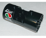 Cylinder 3 x 6 x 2 2/3 Horizontal - Square Connections with Octan Logo and 'Jet Fuel' Pattern Model Left Side (Sticker) - Set 60178