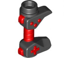 Minifigure, Utensil Game Controller, Holes on Sides for Bar with Red Buttons and Center Handle Pattern