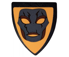 Minifigure, Shield Triangular with Mask on Orange Background Pattern (Sticker) - Set 41150