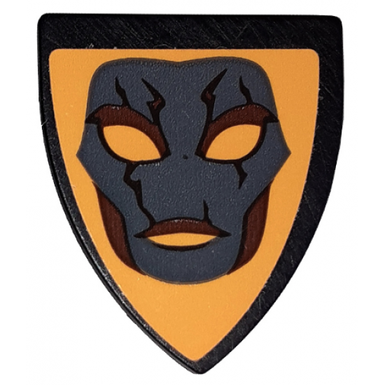Minifigure, Shield Triangular with Mask on Orange Background Pattern (Sticker) - Set 41150