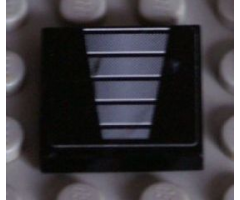 Tile 2 x 2 with Silver Grille Pattern (Sticker) - Set 8158