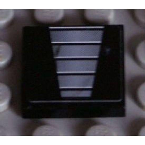 Tile 2 x 2 with Silver Grille Pattern (Sticker) - Set 8158
