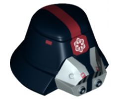 Minifigure, Headgear Helmet SW Sith Trooper with Red Stripe Narrow, Breathing Mask and Imperial Logo Pattern