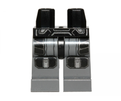 Hips and Dark Bluish Gray Legs with SW Darth Malgus Armor Pattern