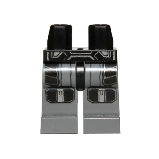 Hips and Dark Bluish Gray Legs with SW Darth Malgus Armor Pattern