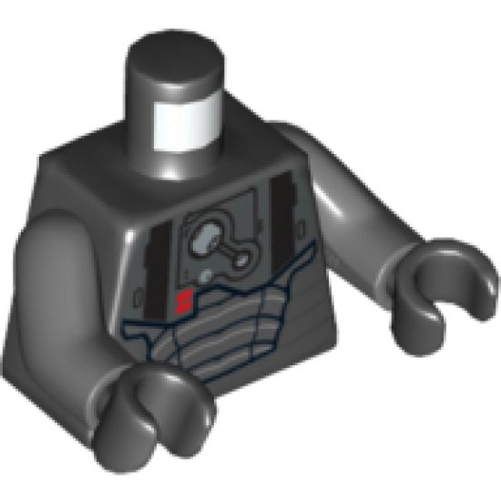 Torso SW Armor Plates with Breathing Apparatus Pattern (SW Darth Malgus) / Dark Bluish Gray Arms / Black Hands