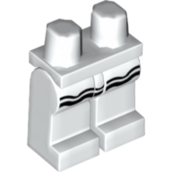 Hips and Legs with Black Ruffle Pattern