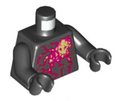 Torso Ninjago Red Energy Pattern (NRG Cole) / Black Arms / Black Hands