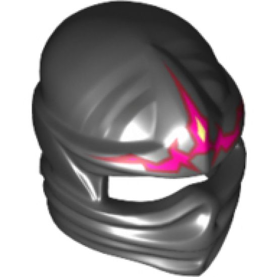 Minifigure, Headgear Ninjago Wrap with Red Energy Pattern