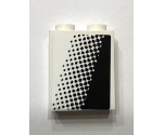 Brick 1 x 2 x 2 with Inside Stud Holder with Black Gradient Pattern Model Left Side (Sticker) - Set 60102