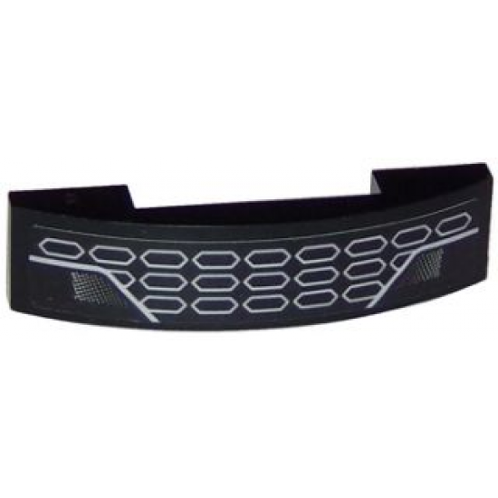 Slope, Curved 4 x 1 Double with Corvette Car Front Grille Honeycomb Pattern (Sticker) - Set 75870