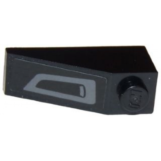 Slope 33 3 x 1 with Front Grille / Bumper / Air Intake Pattern Model Right Side (Sticker) - Set 75875