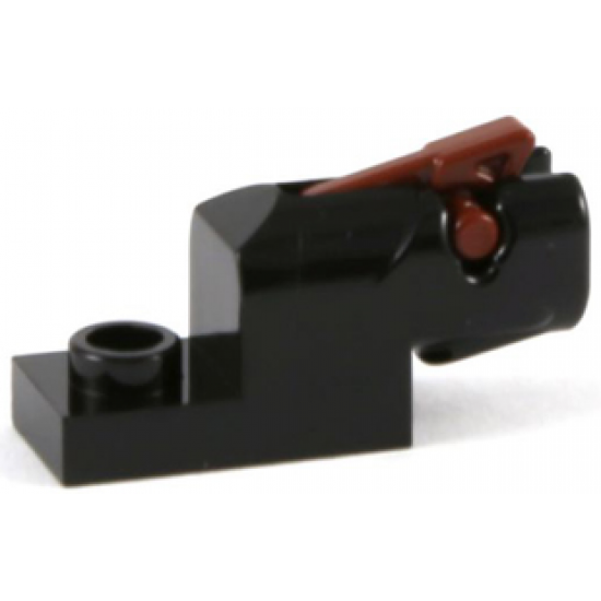 Projectile Launcher 1 x 2 Mini Blaster / Shooter with Reddish Brown Trigger (15403 / 15392)