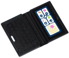 Minifigure, Utensil Computer Laptop with Strawberries, Apple, Carrot, Cherries and Numbers 5, 3, 2, 4 Pattern (Sticker) - Set 41108