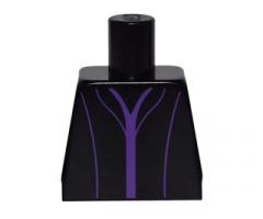 Torso Female Dress with Dark Purple Trim and Seams Pattern
