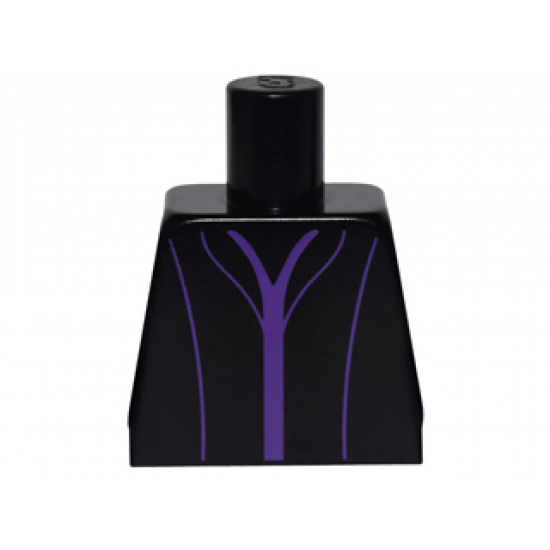 Torso Female Dress with Dark Purple Trim and Seams Pattern