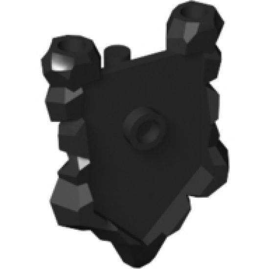 Minifigure, Shield Pentagonal with Rock Edges