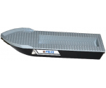 Boat Hull Unitary 41 x 12 x 5 with Light Bluish Gray Top with 'POLICE' and Copper Badge Pattern on Both Sides (Stickers) - Set 60129