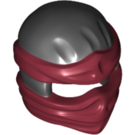 Minifigure, Headgear Ninjago Wrap Type 2 with Dark Red Wraps and Knot Pattern