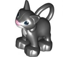 Duplo, Animal Cat Standing with White Chest and Mouth Pattern