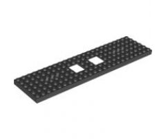Train Base 6 x 24 with 2 Square Cutouts and 3 Round Holes Each End