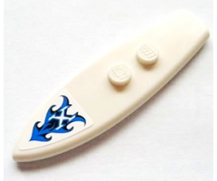 Minifigure, Utensil Surfboard Standard with Black and Blue Waves and White Letter 'X' Pattern (Sticker) - Set 60011